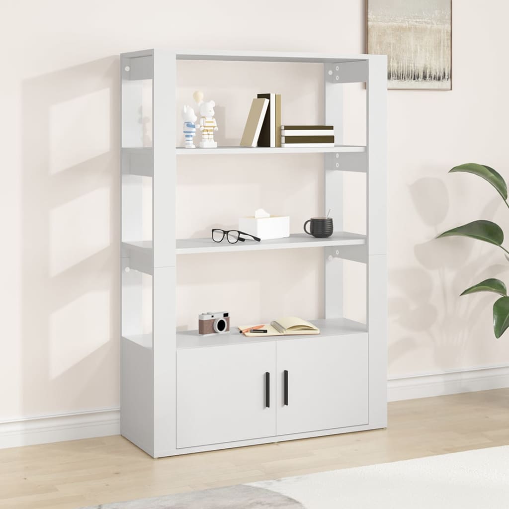 Sideboard, white, 80x30x119.5cm, engineered wood