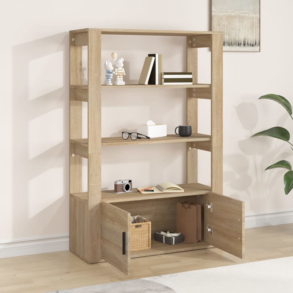 Sideboard, oak, 80x30x119.5cm, engineered wood