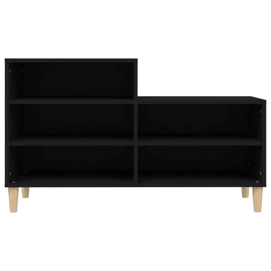Shoe cabinet, black, 102x36x60cm, engineered wood