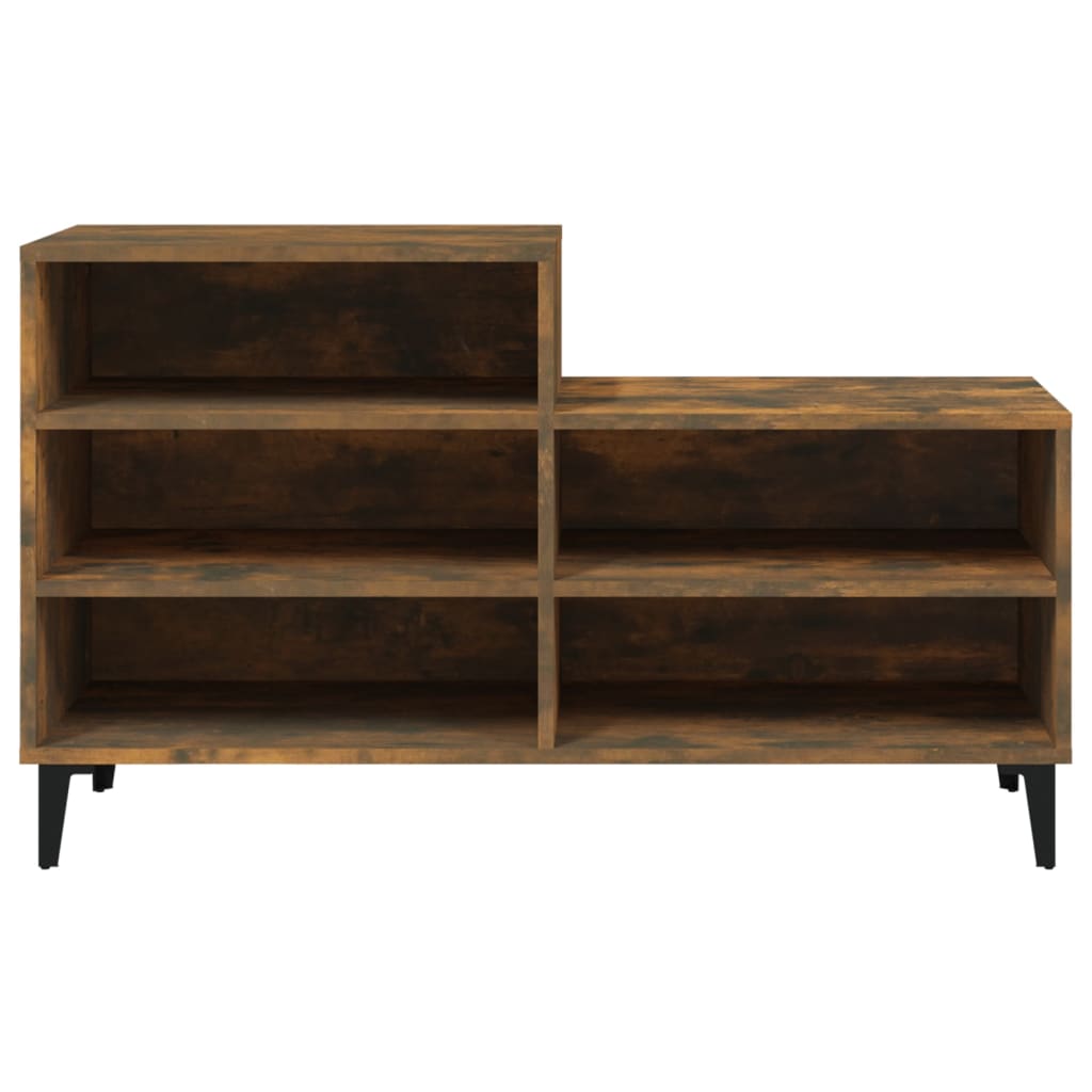 Shoe cabinet, smoky oak, 102x36x60cm, engineered wood
