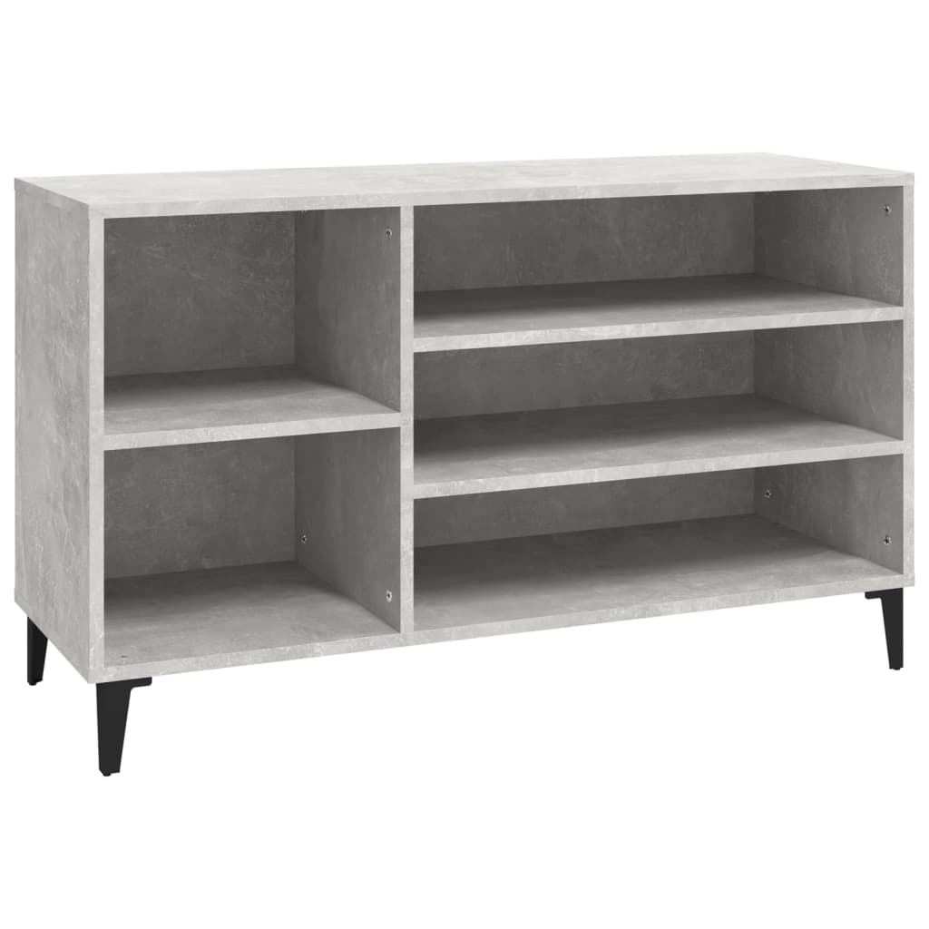 Shoe cabinet, concrete gray, 102x36x60cm, engineered wood