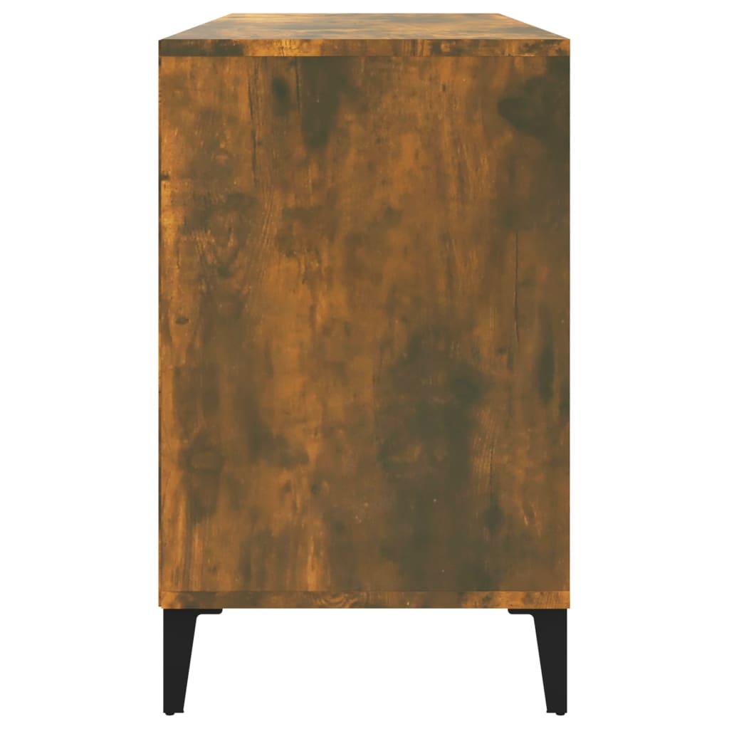 Shoe cabinet, smoky oak, 102x36x60cm, engineered wood