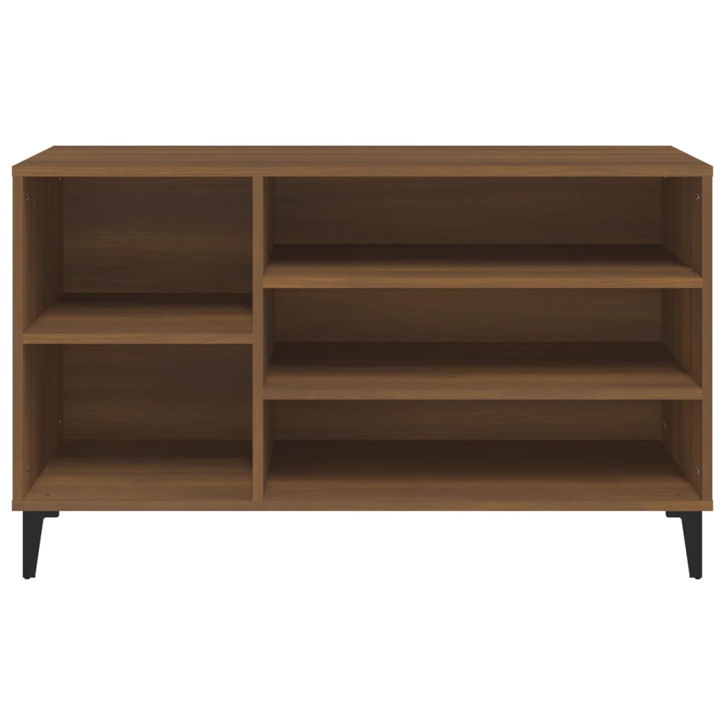 Shoe cabinet, brown oak, 102x36x60cm, engineered wood