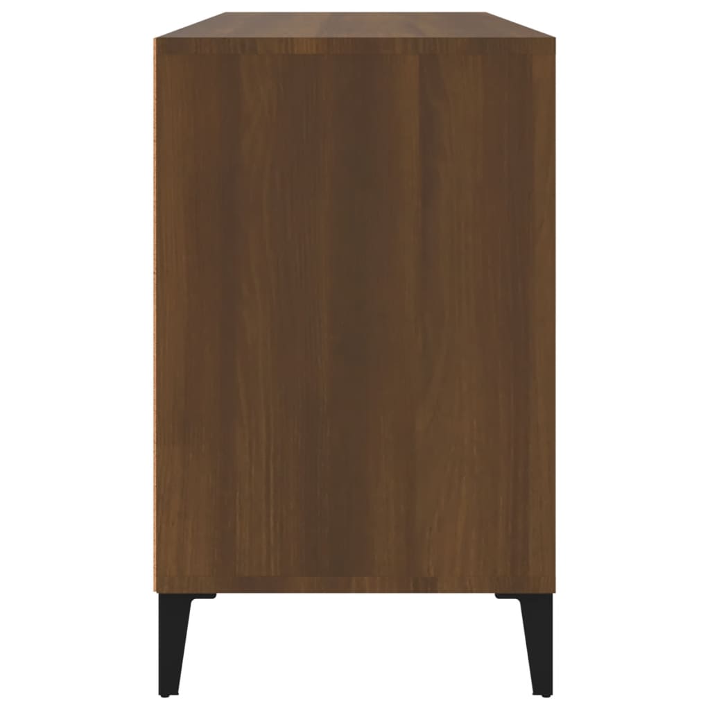 Shoe cabinet, brown oak, 102x36x60cm, engineered wood