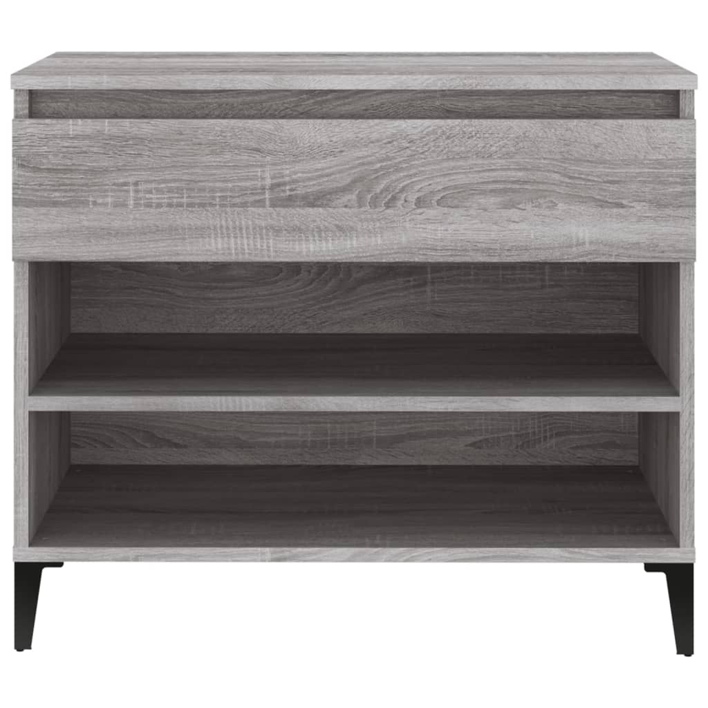 Shoe cabinet, grey oak, 70x36x60cm, engineered wood
