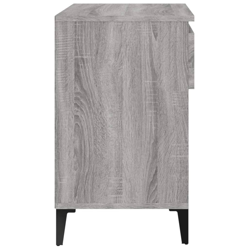 Shoe cabinet, grey oak, 70x36x60cm, engineered wood