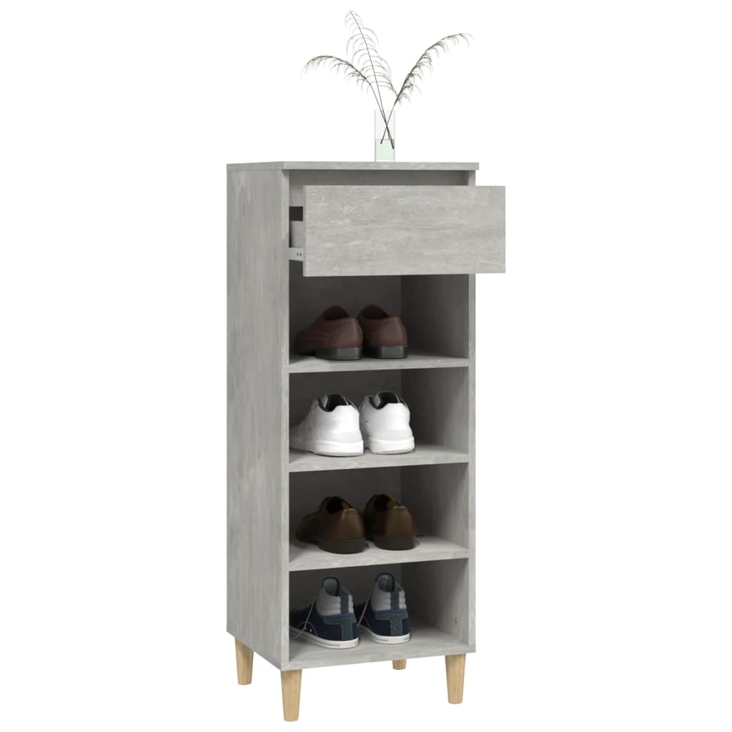 Apavu skapis, betona pelēks, 40x36x105cm, apstrādāta koksne