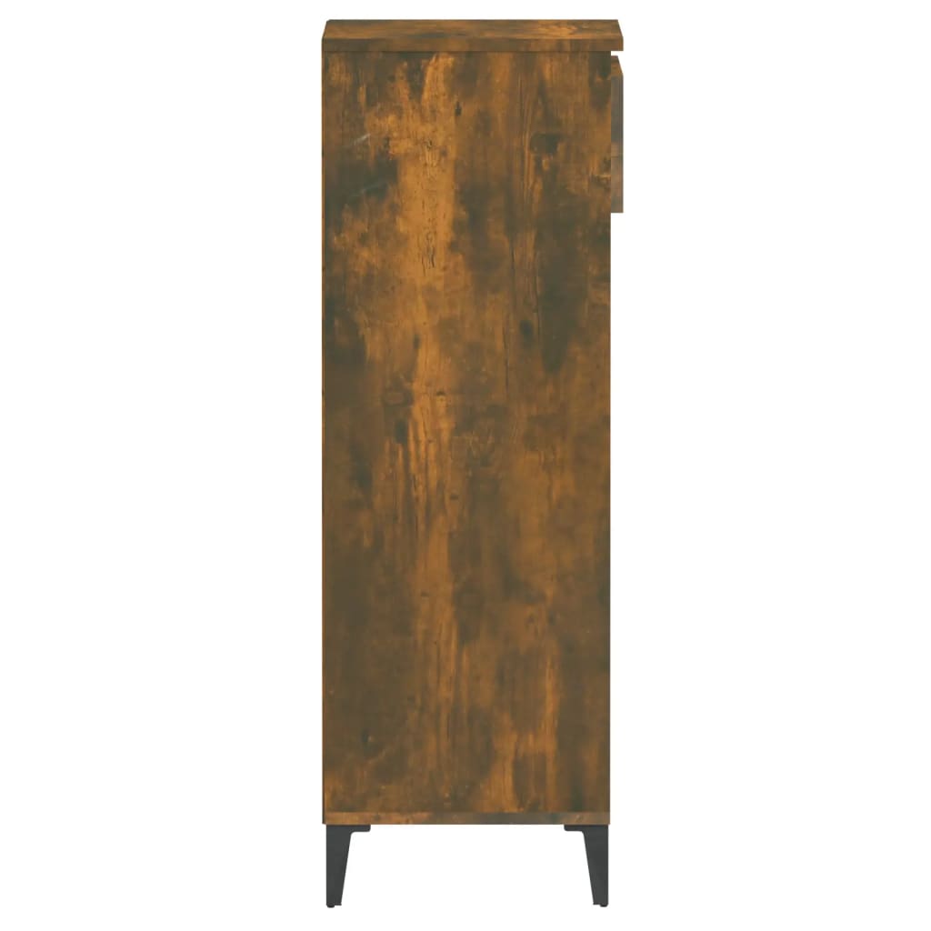Shoe rack, smoked oak, 40x36x105cm, engineered wood