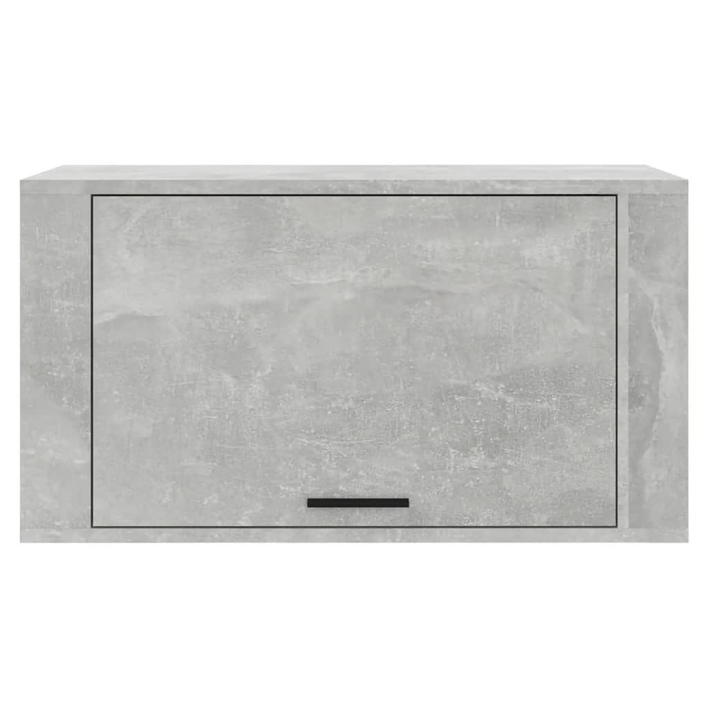 Wall-mounted shoe cabinet, concrete grey, 70x35x38cm, wood