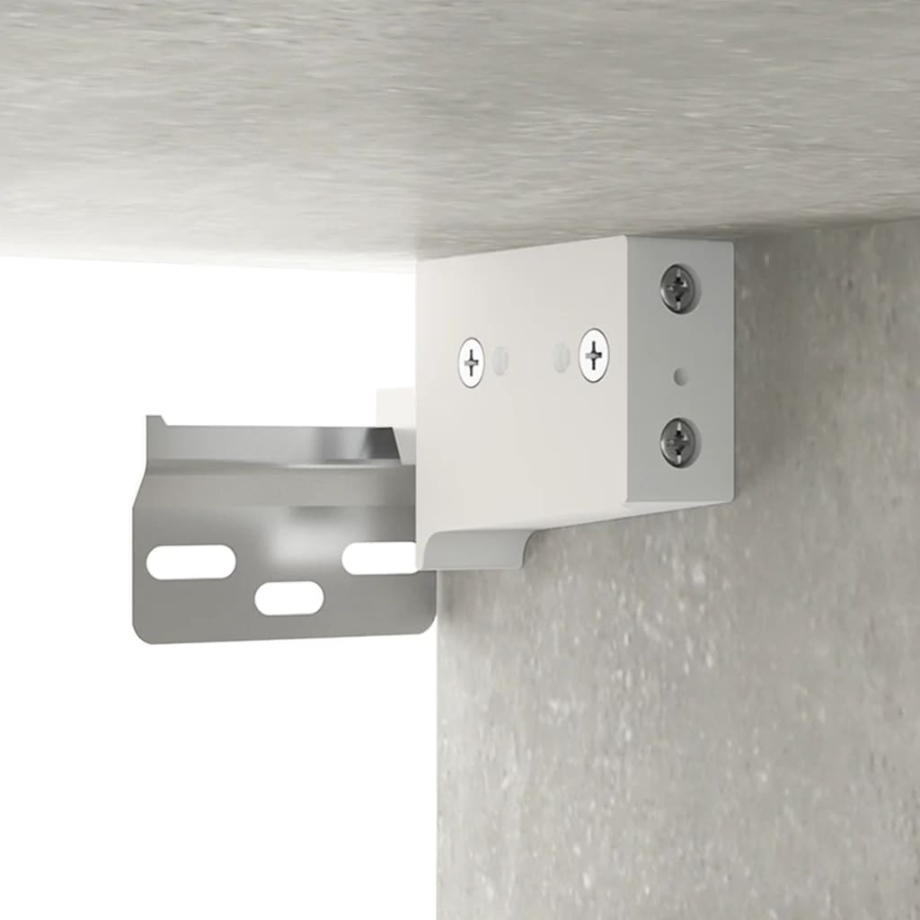 Wall-mounted shoe cabinet, concrete grey, 70x35x38cm, wood
