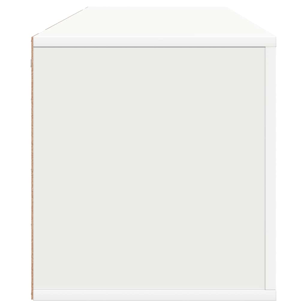 Sieninė spintelė batams, balta, 100x35x38cm, apdirbta mediena