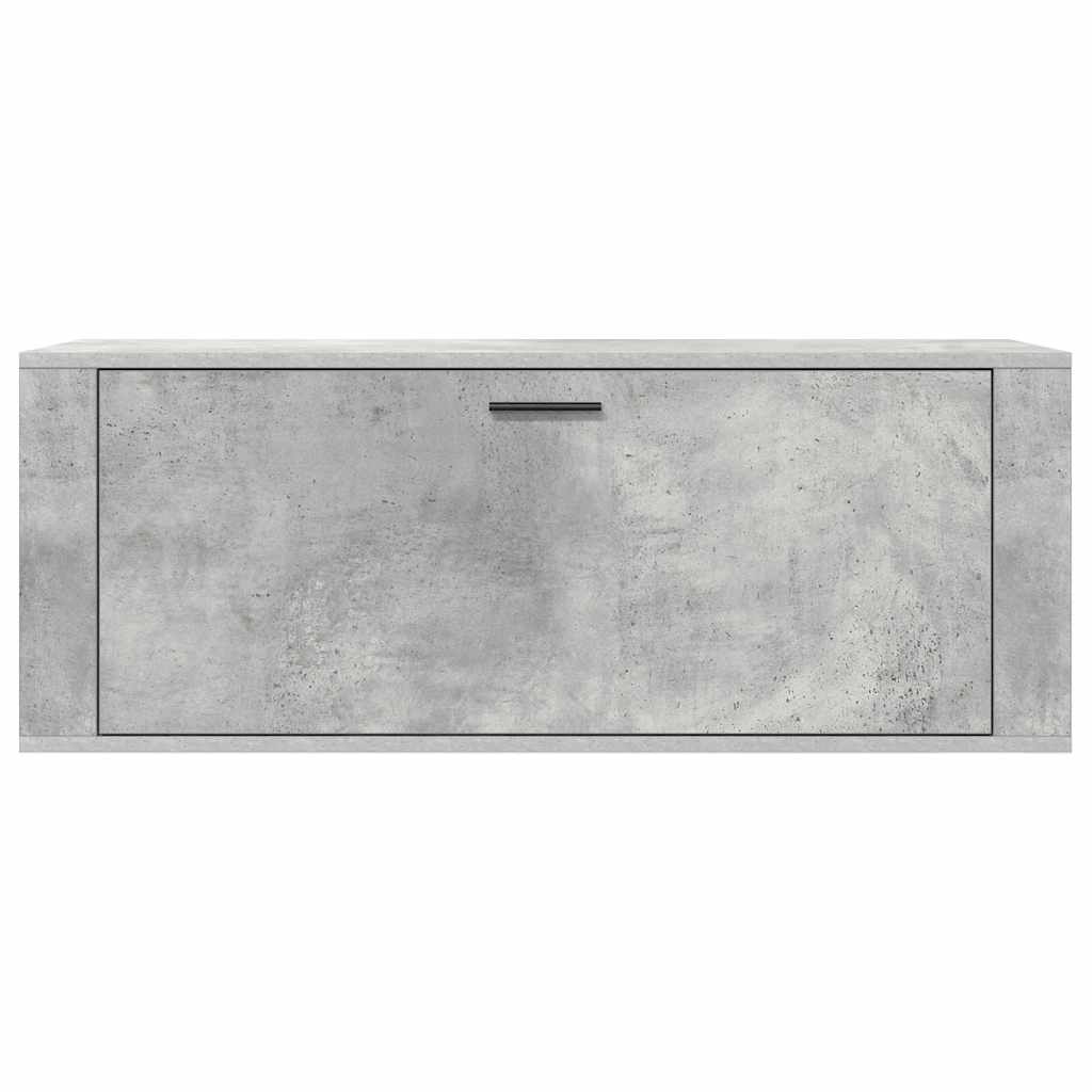 Shoe cabinet, concrete grey, 100x35x38cm, engineered wood