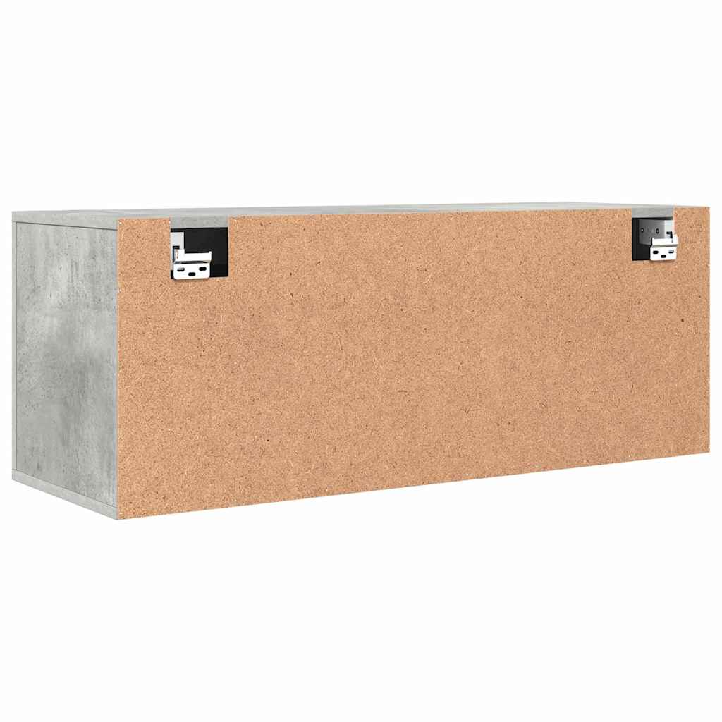 Shoe cabinet, concrete grey, 100x35x38cm, engineered wood