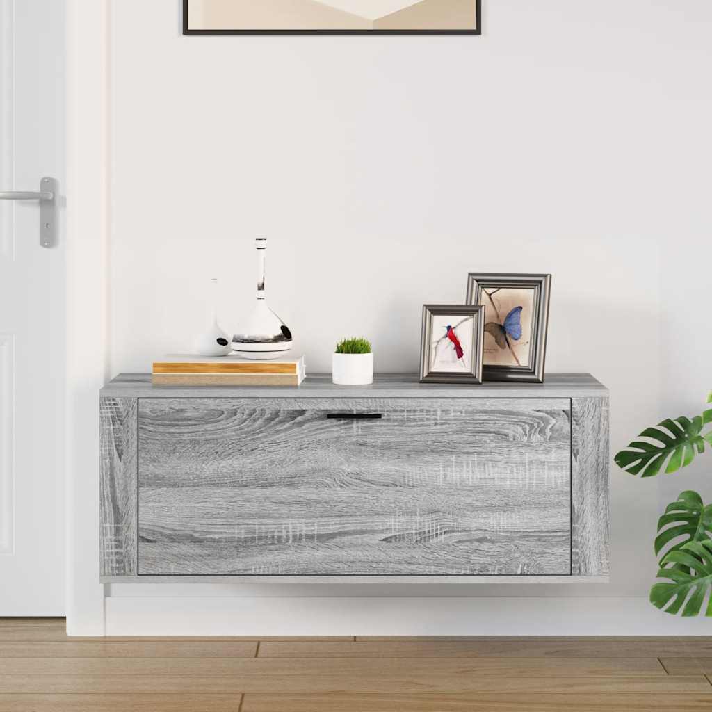 Spintelė batams, pilka ąžuolo, 100x35x38cm, apdirbta mediena