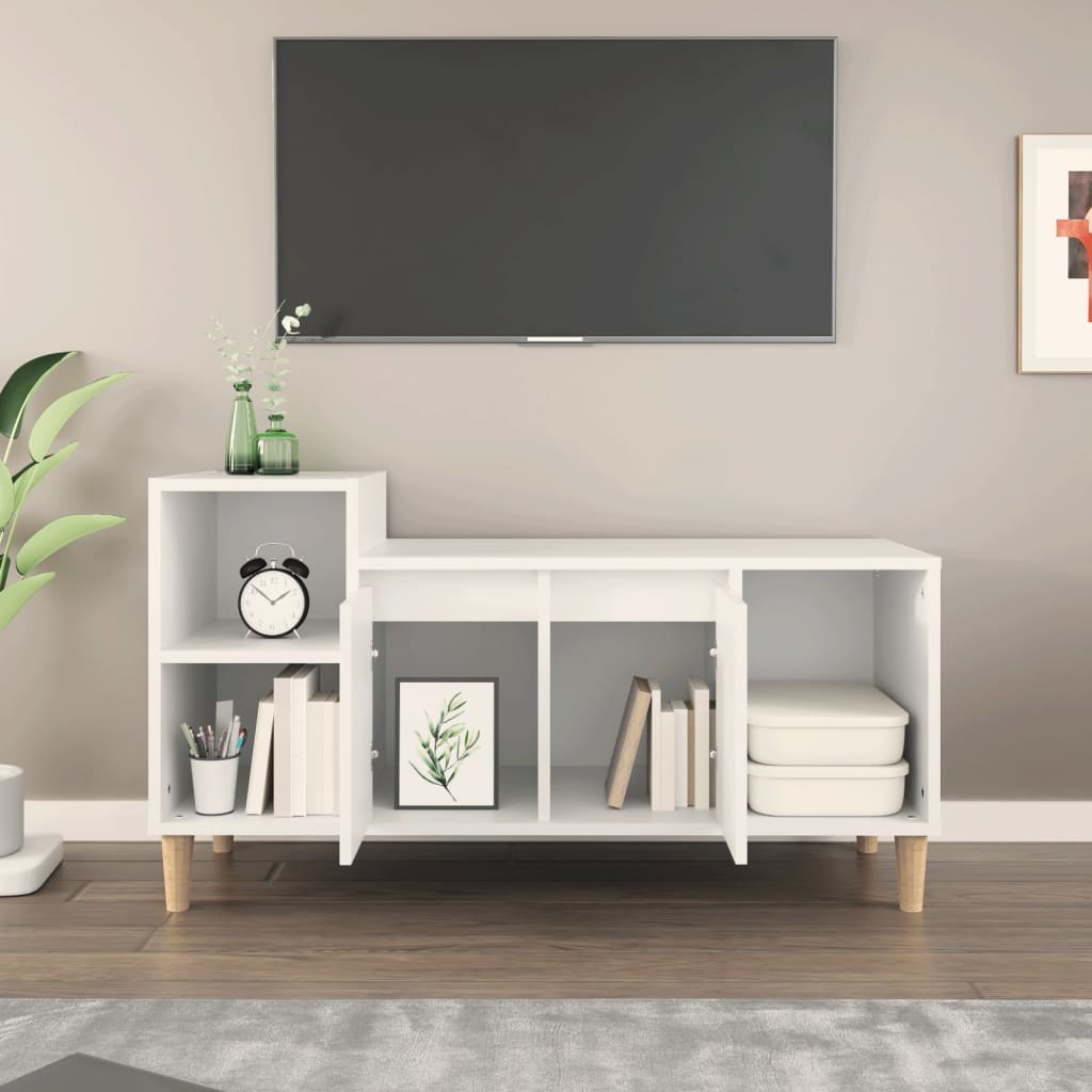 TV cabinet, white, 100x35x55cm, wood