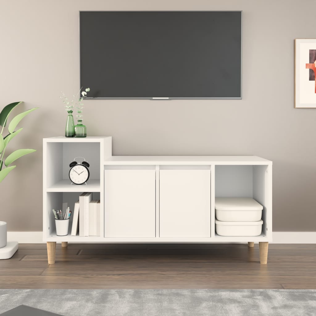TV cabinet, white, 100x35x55cm, wood