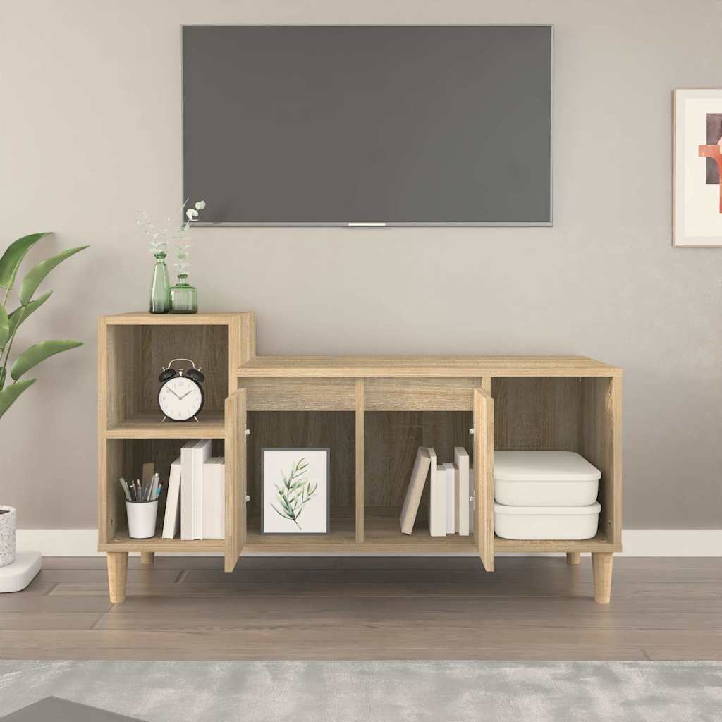 TV cabinet, oak, 100x35x55cm, treated wood