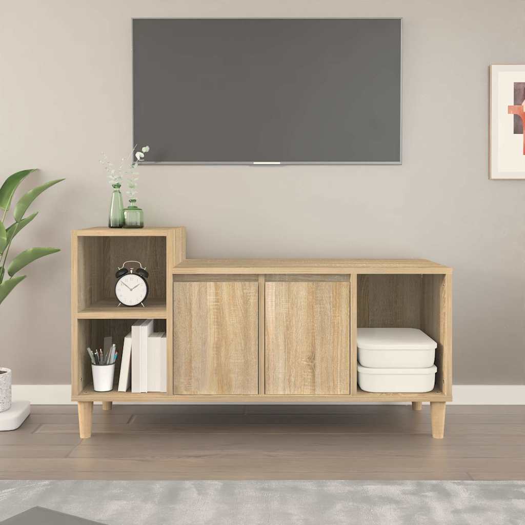 TV cabinet, oak, 100x35x55cm, treated wood