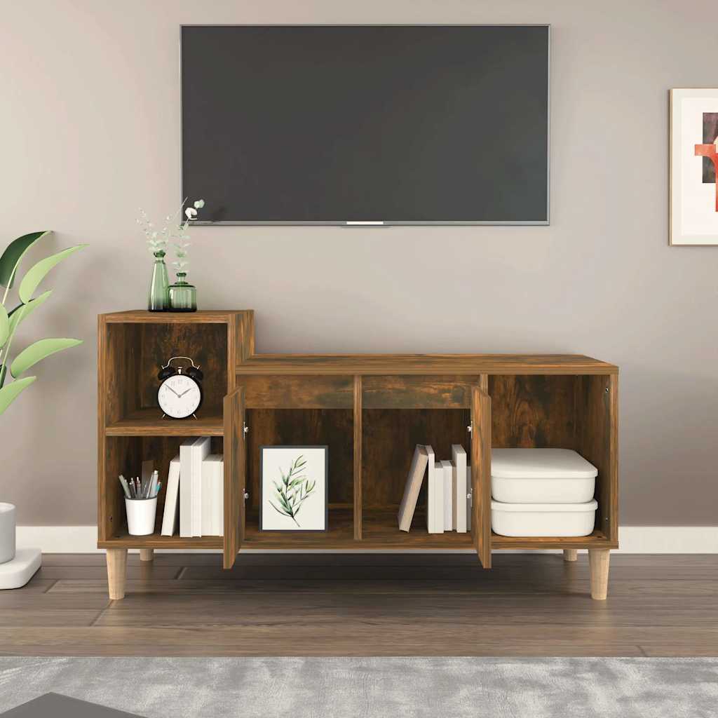 Televizora skapītis, dūmu ozols, 100x35x55cm, koks