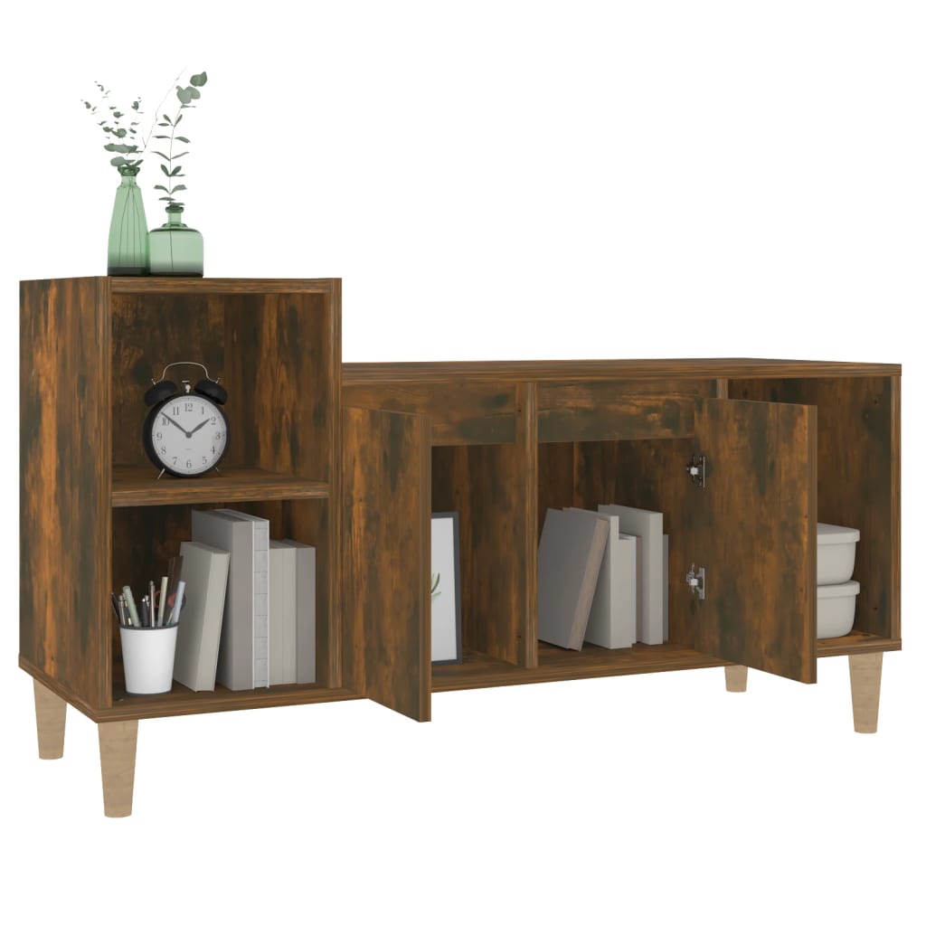 TV cabinet, smoked oak, 100x35x55cm, wood