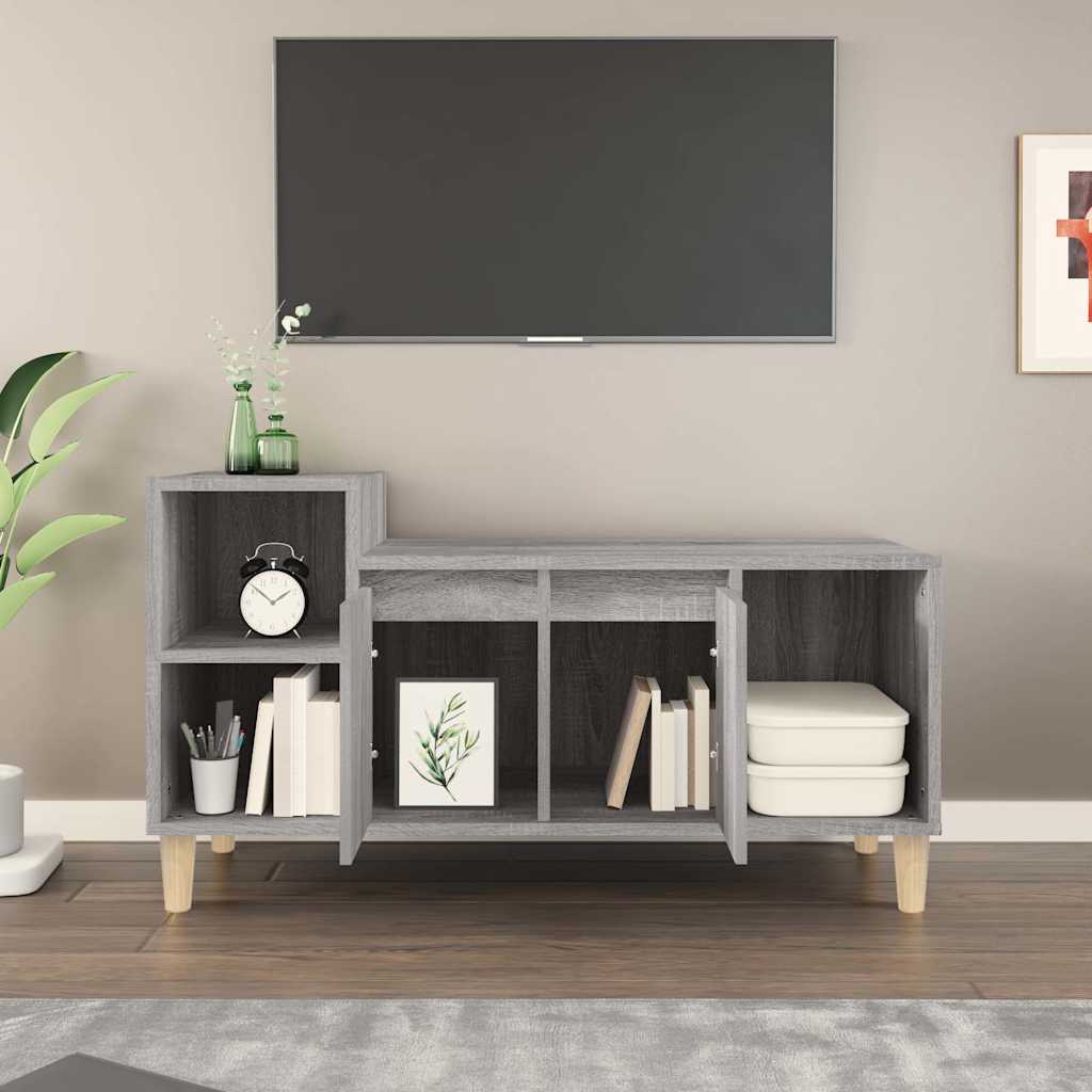 TV skapis, pelēks ozols, 100x35x55cm, koks