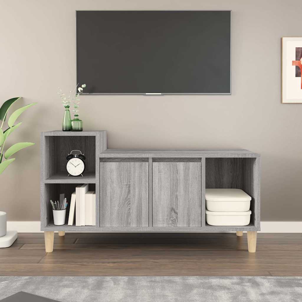 TV skapis, pelēks ozols, 100x35x55cm, koks
