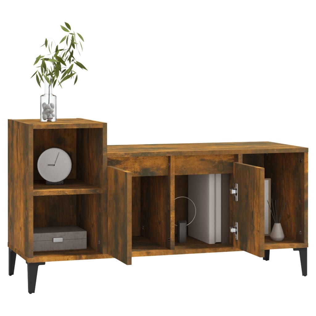 TV cabinet, smoked oak, 100x35x55cm, wood