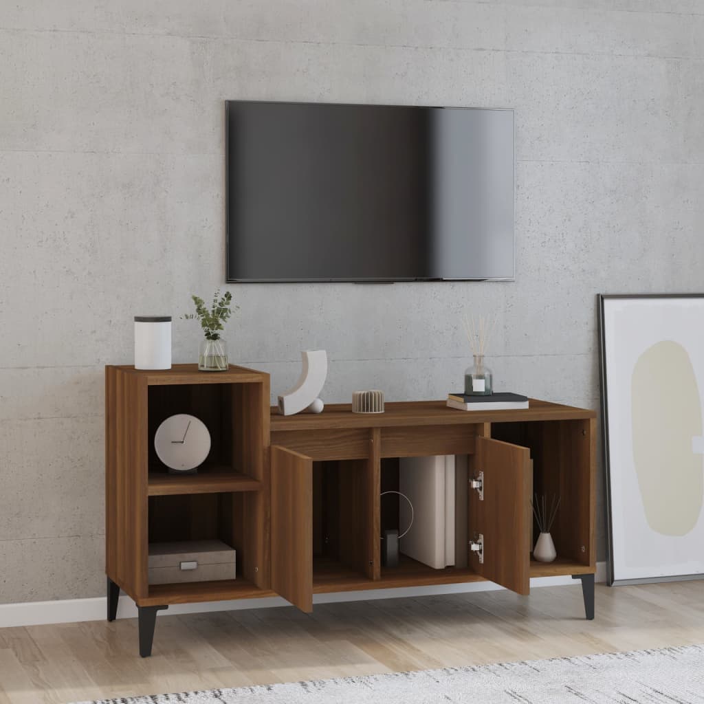 TV cabinet, brown oak, 100x35x55cm, wood
