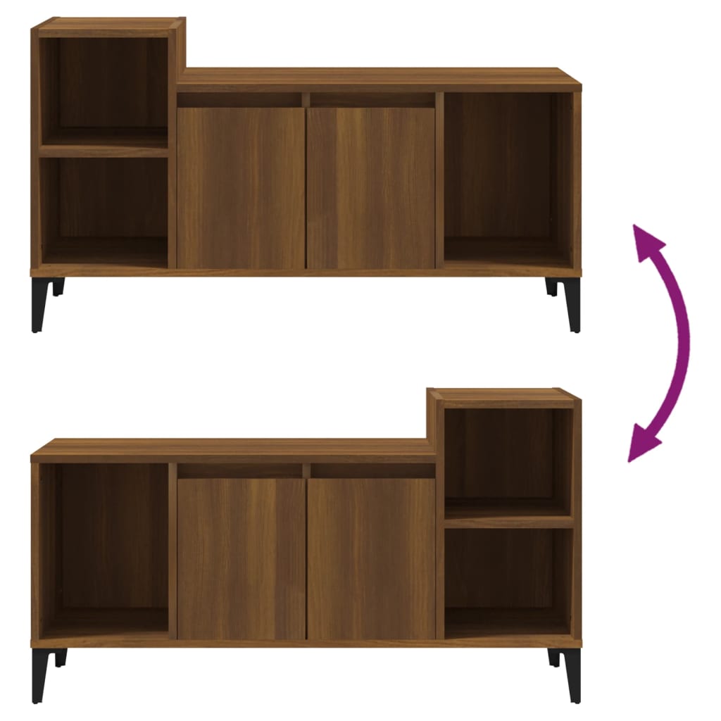 TV cabinet, brown oak, 100x35x55cm, wood