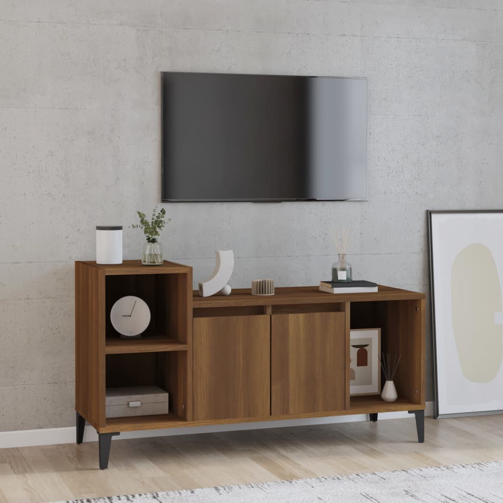 TV cabinet, brown oak, 100x35x55cm, wood