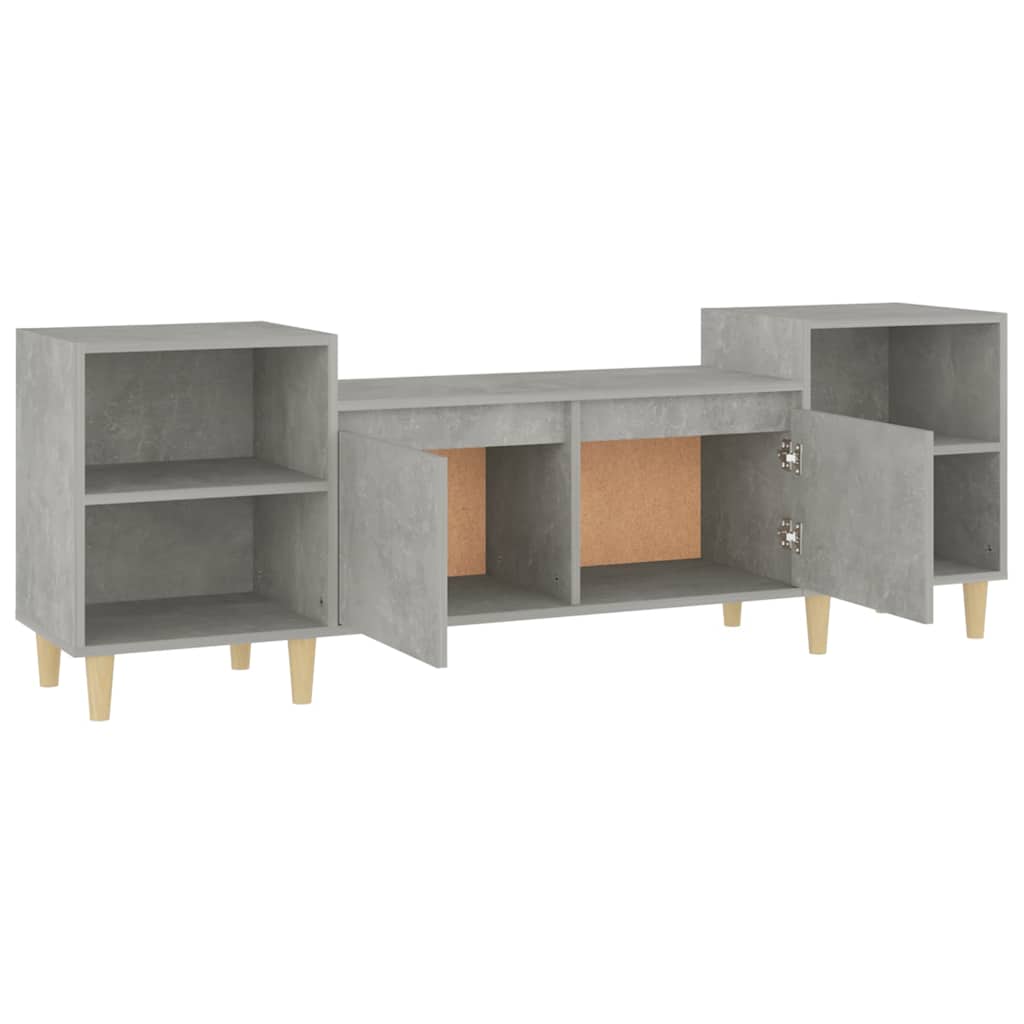 TV cabinet, concrete grey, 160x35x55cm, wood