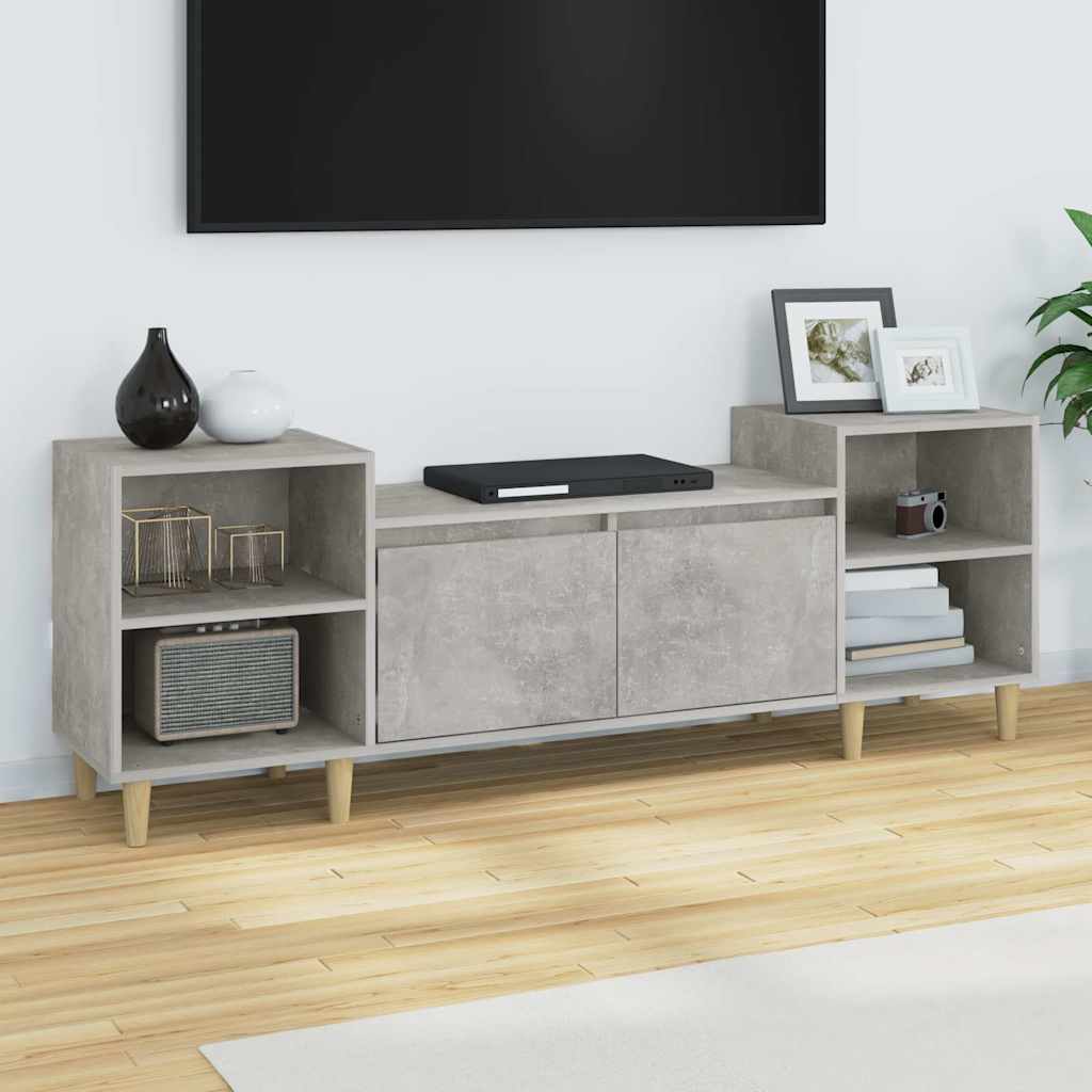 TV cabinet, concrete grey, 160x35x55cm, wood