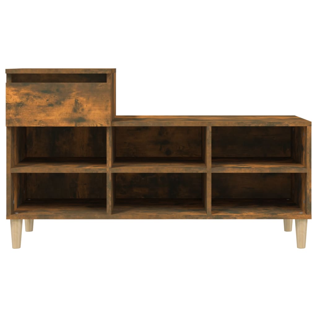 Shoe cabinet, smoky oak, 102x36x60cm, engineered wood