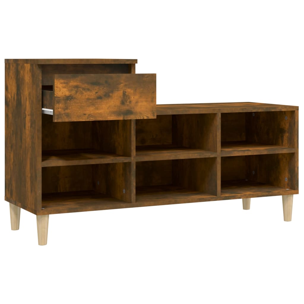 Shoe cabinet, smoky oak, 102x36x60cm, engineered wood