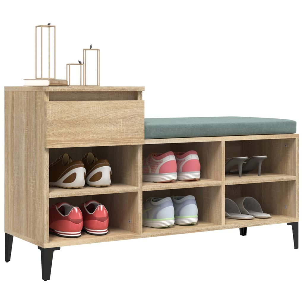 Shoe cabinet, oak color, 102x36x60cm, treated wood