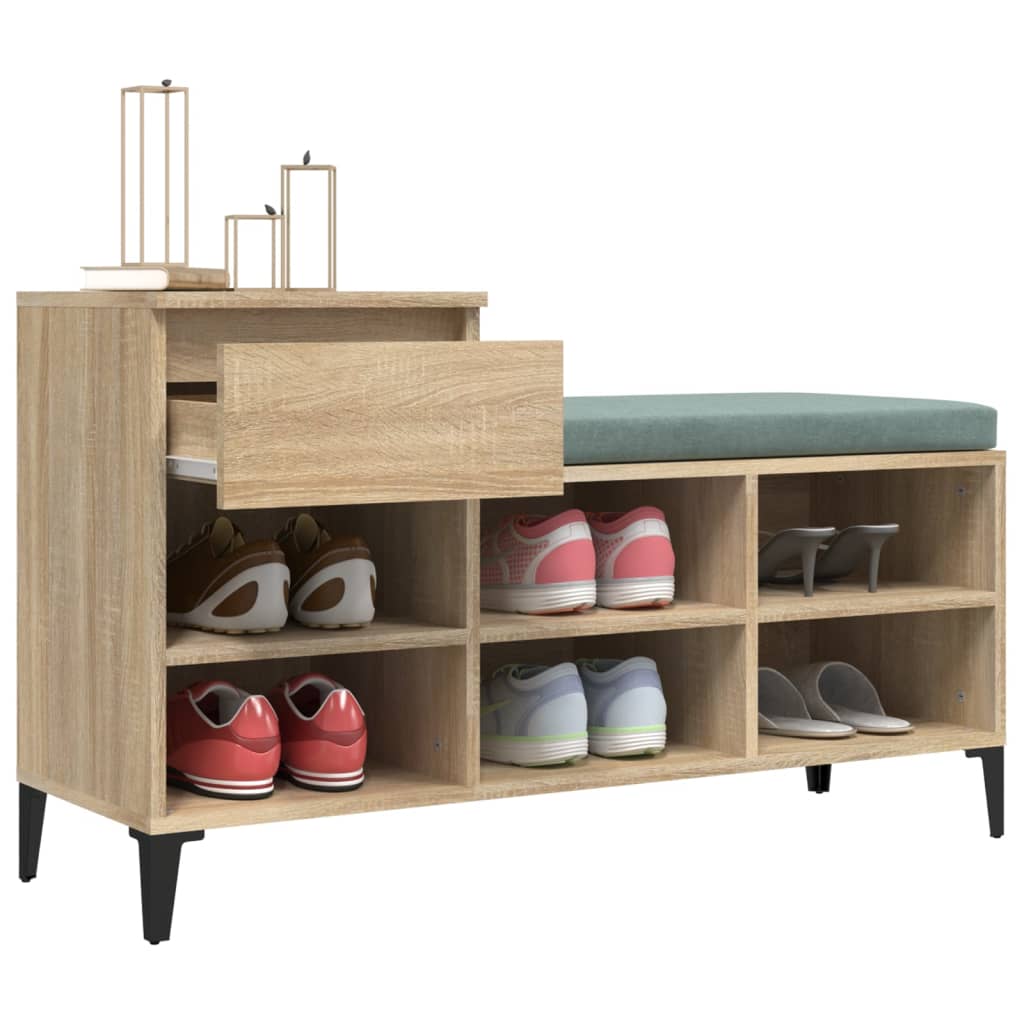 Shoe cabinet, oak color, 102x36x60cm, treated wood