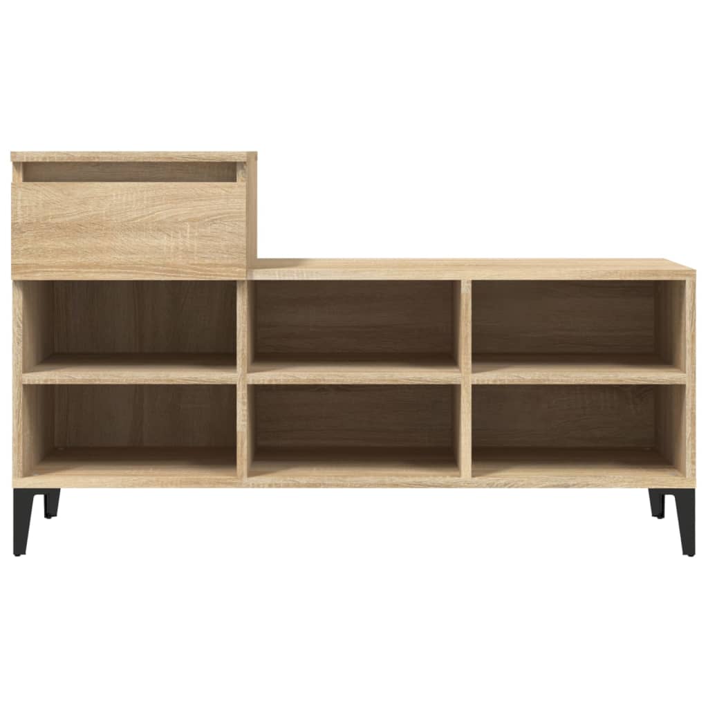 Shoe cabinet, oak color, 102x36x60cm, treated wood