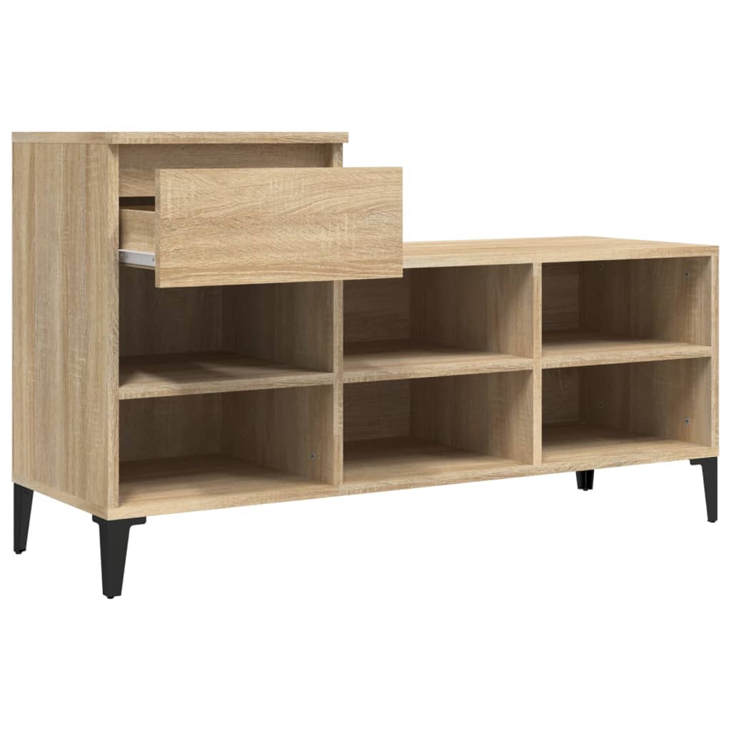 Shoe cabinet, oak color, 102x36x60cm, treated wood