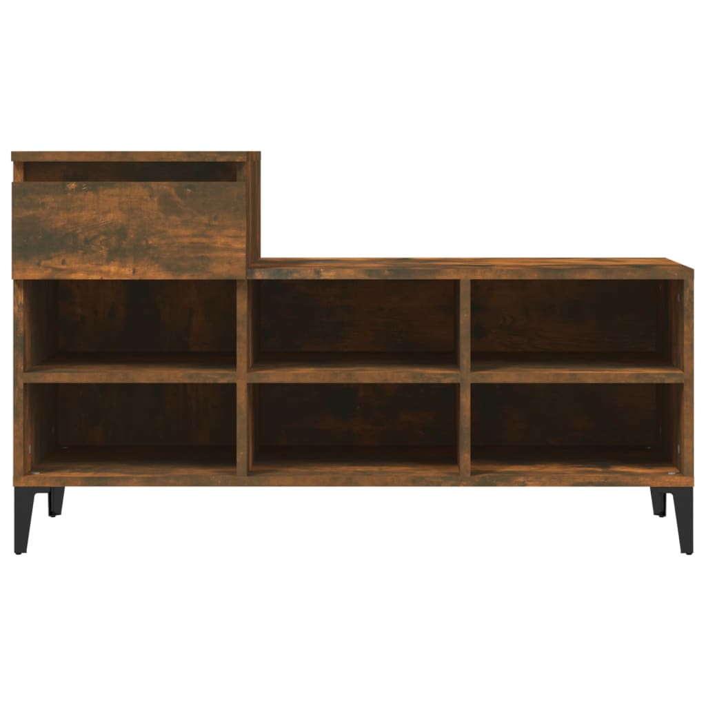 Shoe cabinet, smoky oak, 102x36x60cm, engineered wood