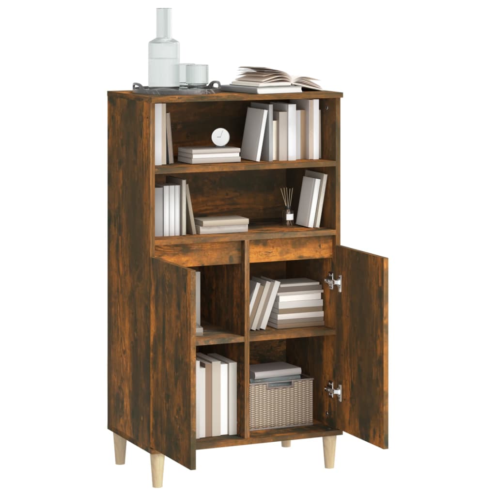 Chest of drawers, smoked oak colour, 60x36x110cm, engineered wood