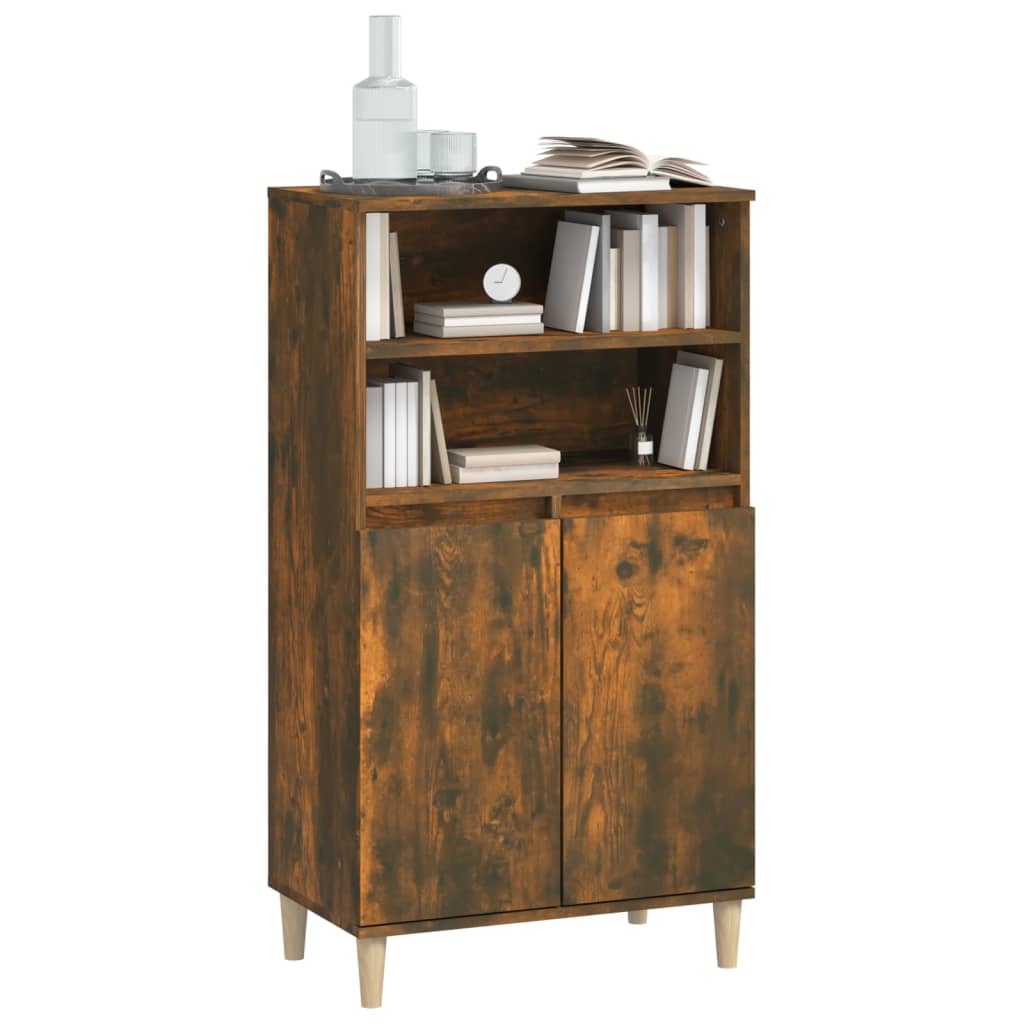 Chest of drawers, smoked oak colour, 60x36x110cm, engineered wood