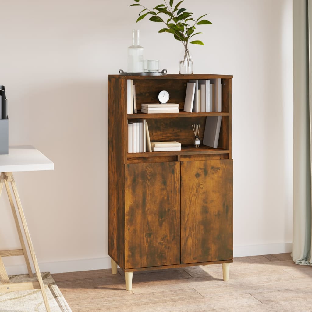 Chest of drawers, smoked oak colour, 60x36x110cm, engineered wood
