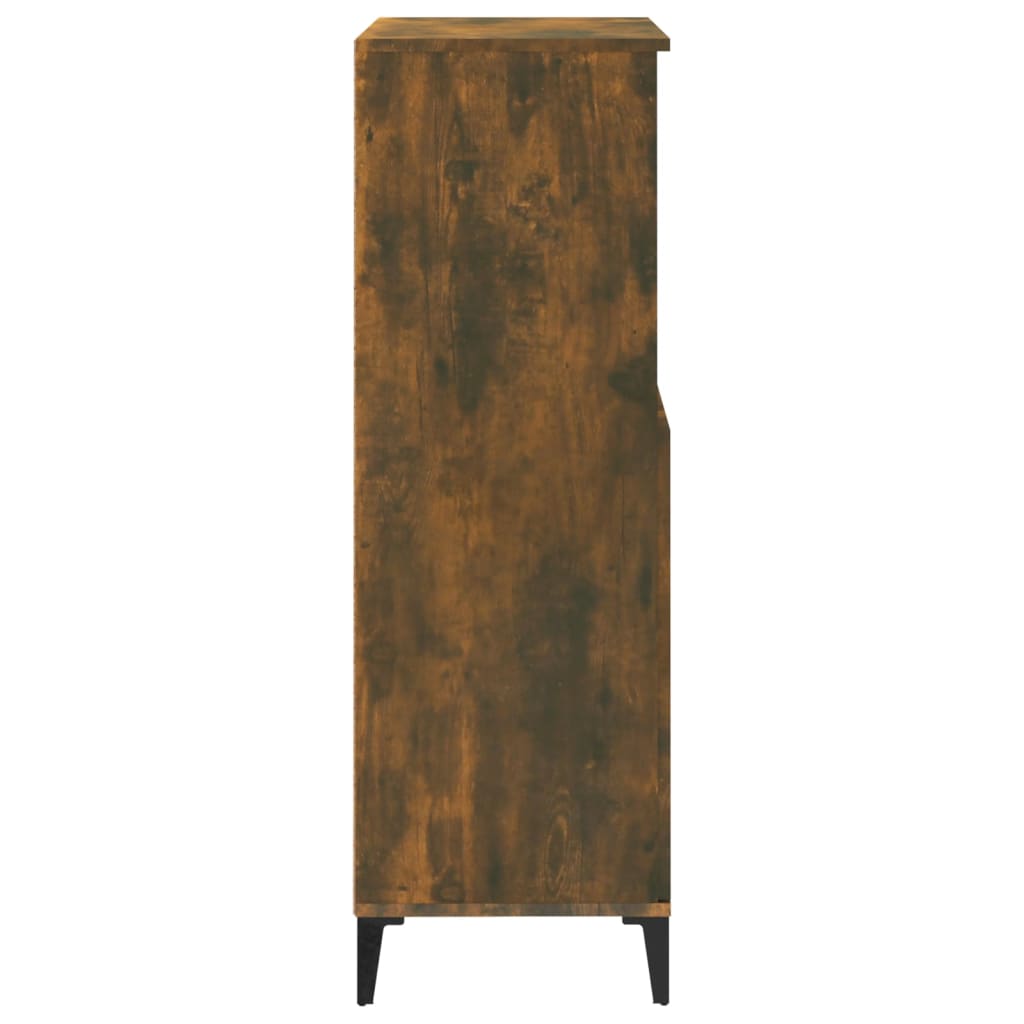 Kumode, dūmu ozolkoka krāsā, 60x36x110cm, apstrādāta koksne