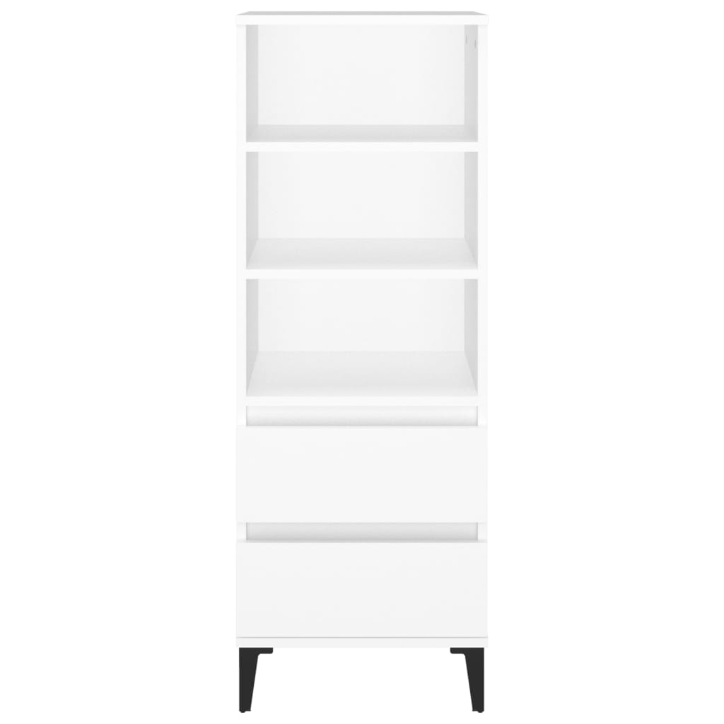 Chest of drawers, white, 40x36x110cm, engineered wood