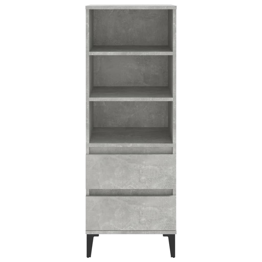 Chest of drawers, concrete grey, 40x36x110cm, engineered wood