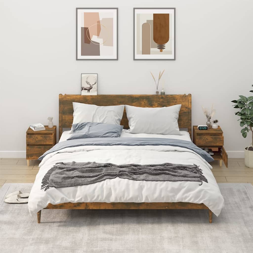 Bedside tables, 2 pcs., smoky oak, 40x35x50cm