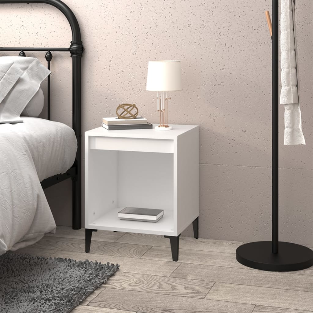 Bedside table, white, 40x35x50cm