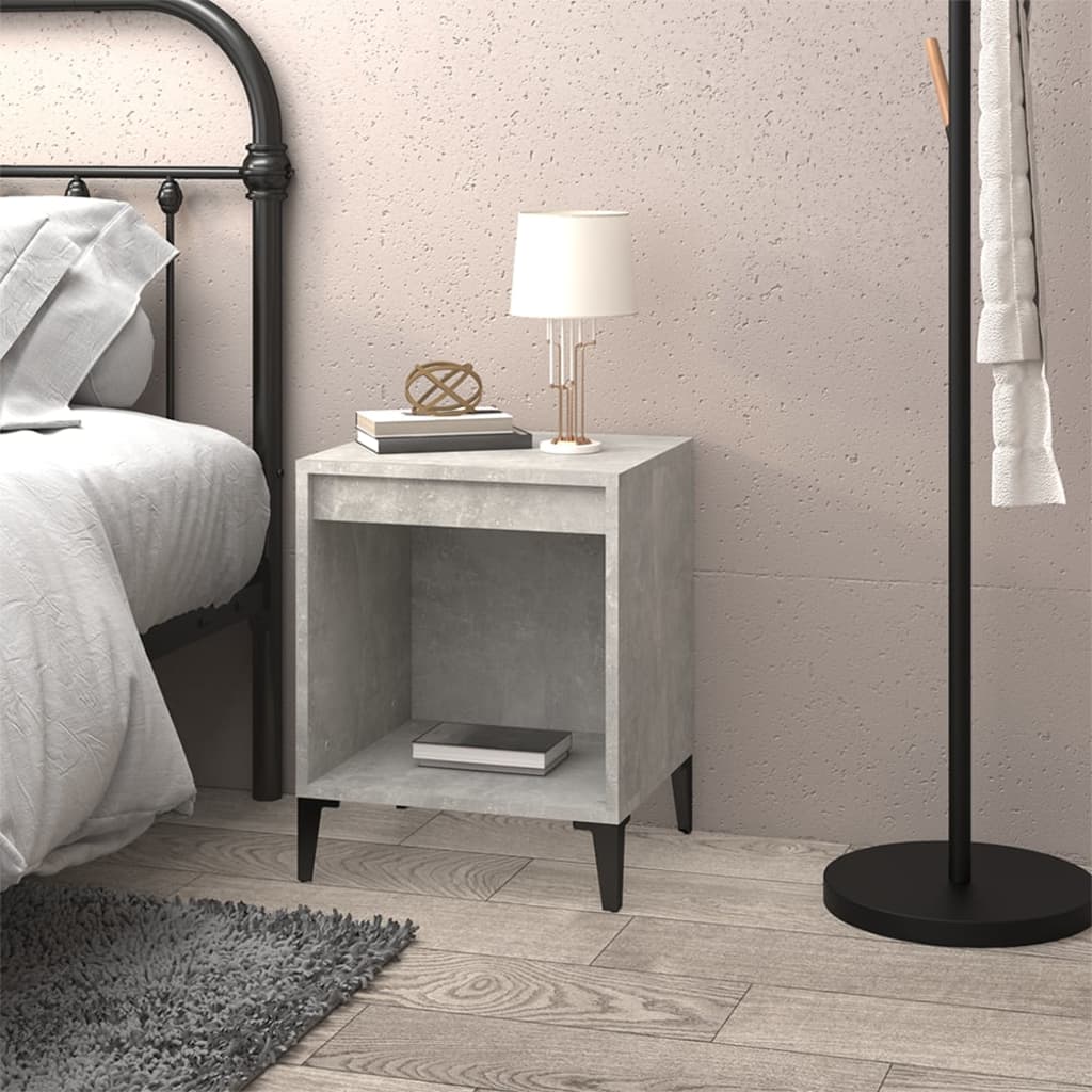 Bedside table, concrete grey, 40x35x50cm