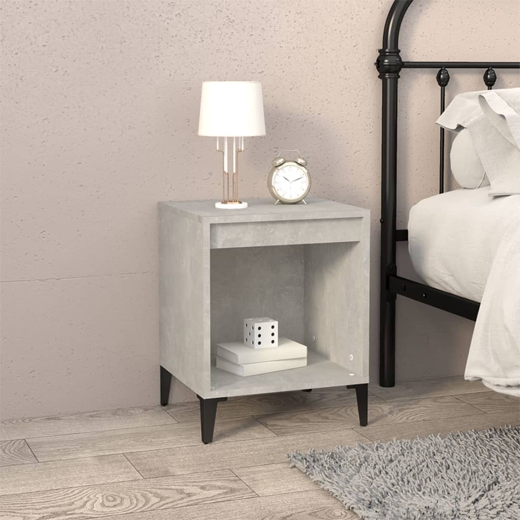 Bedside table, concrete grey, 40x35x50cm