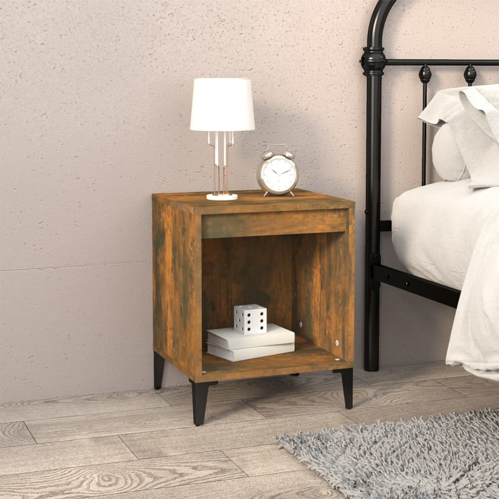 Bedside table, smoky oak color, 40x35x50cm
